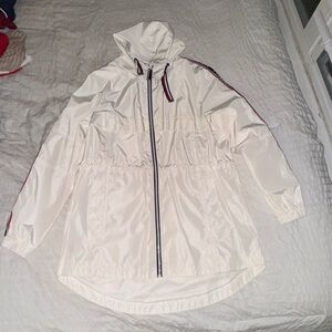 Tommy Hilfiger Windbreaker Jacket White Lightweight Hood